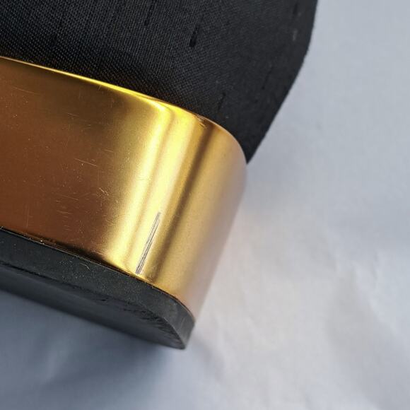 J McLaughlin Cheryl Point Toe Flat Shoes in Black Textile Gold Block Heel Size 8 - Picture 10 of 10